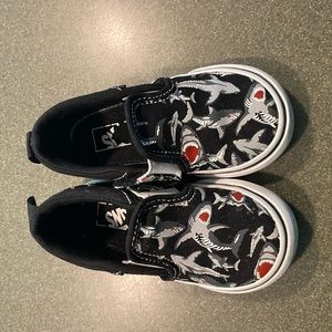 Vans Toddler Glow in the dark shark sneakers size 6